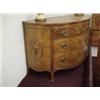 Image 3 : Nine piece inlaid satinwood bedroom set C.1940 including chest on chest, nightstand, double bed,...