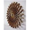 Image 2 : George Nelson for Howard Miller circular wooden electric wall clock, with undulating flaring wood...