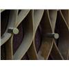 Image 4 : George Nelson for Howard Miller circular wooden electric wall clock, with undulating flaring wood...