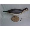 Image 2 : Carved Shore Bird on wooden stand with bead eyes and nail bill, 17 1/2" long X 8 1/2" high Est...