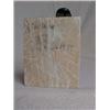 Image 2 : Carved bird on wooden stand, nicely carved tail, wood eyes, 11 1/2" high X 9" long Estimate 15...
