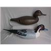 Image 1 : Pair of hollow carved decoys, nicely carved, glass eyes, rattle, signed William Doggert 1989 on b...