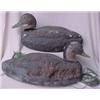 Image 1 : Pair of cork ducks with wooden heads, early to mid 20th C., 20" long X 8 3/4" high Estimate 15...