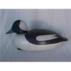 Duck decoy, bufflehead, weighted, nicely carved, signed Bart Dagrosa, 11" long X 5 1/2" high E...
