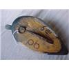 Image 2 : Duck decoy, nicely carved, swivel head, wooden keel, pb carved on bottom, 13 1/2" long X 6" high<...