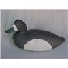 Image 1 : Carved duck, glass eyes, weighted and signed Birch, 13 1/2" long X 7" high Estimate 150/300...