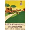 Image 1 : Italian advertising poster, automobiles - RADUNO AUTOMOBILISTICO INTERNAZIONALE