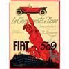Image 1 : Italian advertising poster, automobiles - FIAT 509