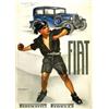 Image 1 : Italian advertising poster, automobiles - FIAT, PNEUMATICI PIRELLI