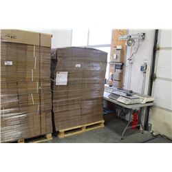 ROW OF APPROX. 5 PALLETS OF ASSORTED PACKAGING BOXES