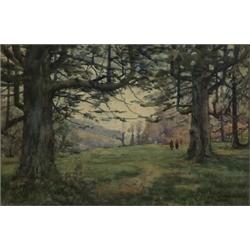 p. macgregor wilson rsw,FIGURES IN A FOREST GLADE....