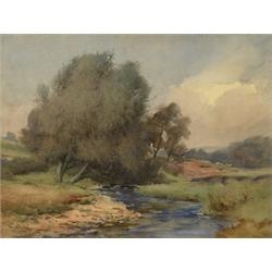 charles birss,TWO VIEWS: HIGHLAND STREAM; and WILLOWS ON THE BANK (A double-sided sheet)....