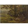 Image 1 : harold joseph swanwick,CHILDREN WITH THEIR DOG NEAR FOREST FENCE....
