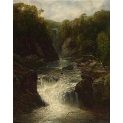 JOHN brandon smith,HIGHLAND STREAM IN SPATE....
