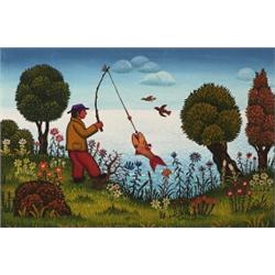 josip generalic,FISHERMAN WITH HIS CATCH....