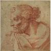 Image 1 : circle of guido reni,STUDY OF A MAN IN PROFILE....