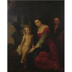 after peter paul rubens,HOLY FAMILY WITH PARROT....