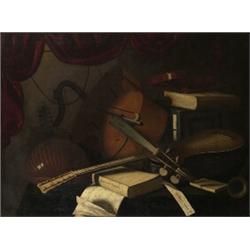 circle of bartolomeo bettera,STILLLIFE WITH MUSICAL INSTRUMENTS....