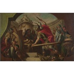 eighteenth century italian school,ALEXANDER CUTTING THE GORDIAN KNOT....