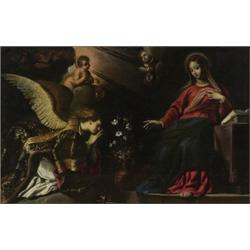 ATTRIBUTED TO matteo ROSELLI,THE ANNUNCIATION....