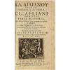 Image 1 : claudius aelianius,Varia Historia......