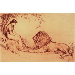 frederick stuart church,MAIDEN WITH LION....