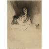 Image 1 : edgar CHAHINE,SMILING WOMAN AT A TABLE (From Colette's MITSOU)....