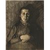Image 1 : KATHE KOLLWITZ,FRAU MIT UBEREINANDERGELEGTEN HANDEN (Klipstein 43 VII a)....