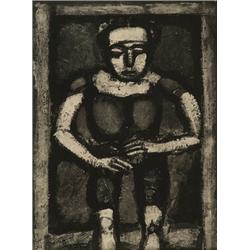 georges rouault,LES FLEURS DU MAL-SATAN (Chapon 214)....