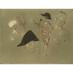 jack levine,HOMAGE TO WATTEAU....