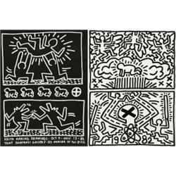 keith haring,KEITH  HARING DRAWINGS OCT. 9-NOV. 13-82 TONY SHAFRAZI GALLERY (An Exhibition Poster...