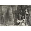 Image 1 : pablo picasso,PEINTRE DEVANT SA TOILE, AVEC UN MODELE, PENSANT A SON SUJET: DEUX FEMMES...(Berne...