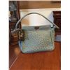 Image 1 : Colletts Wildlife Artistry Light Blue Ostrich Purse