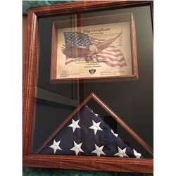 US Battle Flag Carried on a Special Ops Helo Insertion trip in Middle East