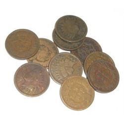 10 TOTAL INDIAN HEAD PENNIES *NICE MIXTURE OF DATES & GRADES*-SEPERATED INTO LOTS OF TEN FROM HUHGE