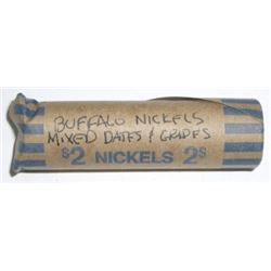 ROLL OF BUFFALO NICKELS 40 TOTAL *UNSEARCHED-MIXED* ROLL CAME OUT OF SAFE!!