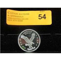 Liberty Bell/Eagle motif Silver Art Round