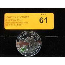 2016 Somalia African Elephant Silver Coin