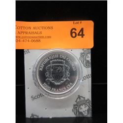 2015 Congo Silverback Gorilla Silver Coin