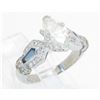 Image 3 : EGL Cert 2.08ctw Diamond and Sapphire Ring - Platinum