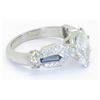 Image 4 : EGL Cert 2.08ctw Diamond and Sapphire Ring - Platinum