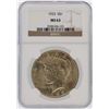 Image 1 : 1923 NGC MS63 Peace Silver Dollar