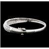Image 2 : 0.50ctw Diamond Bangle Bracelet - 14KT White Gold