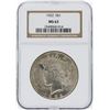 Image 1 : 1922 NGC MS63 Peace Silver Dollar
