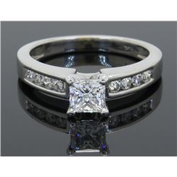 GIA Certified 1.00ctw Diamond Ring - 14KT White Gold