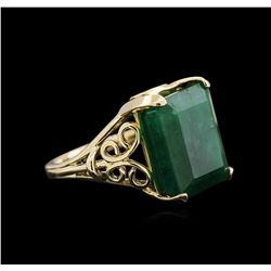 16.36ct Emerald Ring - 14KT Yellow Gold