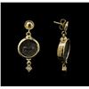 Image 2 : 14KT Yellow Gold Roman Coin Circa 12 BC-15 AD Earrings