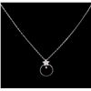 Image 2 : 0.16ctw Diamond Necklace - 14KT White Gold