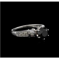 1.60ctw Black Diamond Ring - Platinum