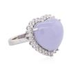 Image 1 : 14KT White Gold 32.59ct Agate and Diamond Ring